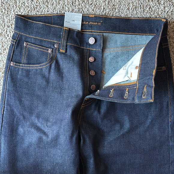 NWT Nudie Jeans Co Men’s Steady Eddie II Tapered Dry True Denim Jeans 29 x 34 - Picture 4 of 16